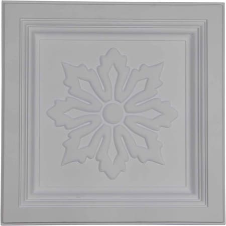 Ekena Millwork 23 7/8"W x 23 7/8"H x 2 1/2"P Floral Ceiling Tile CT24X24FL